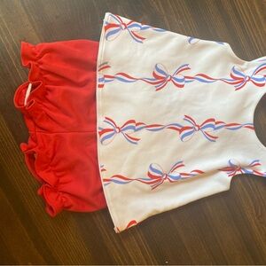 The Beaufort Bonnet Company Red and White Kids Matching Set